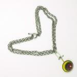 Industrial Chic Charm Pendent Necklace In Gray..
